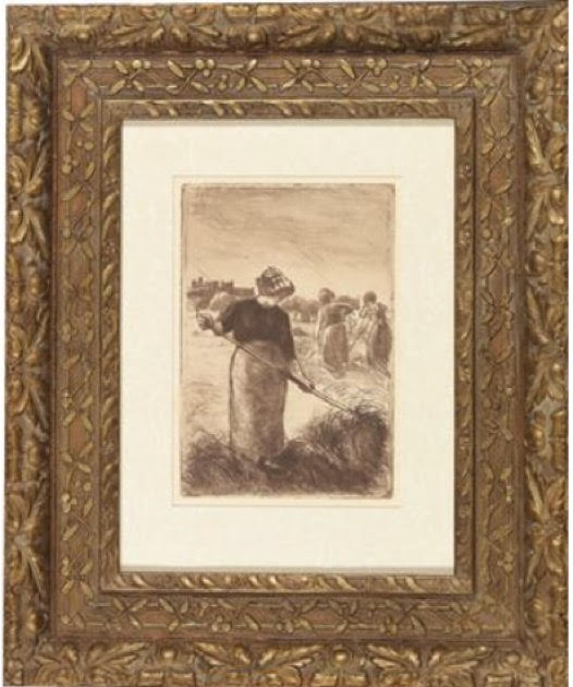 カミーユ・ピサロ「干し草を集める女性」