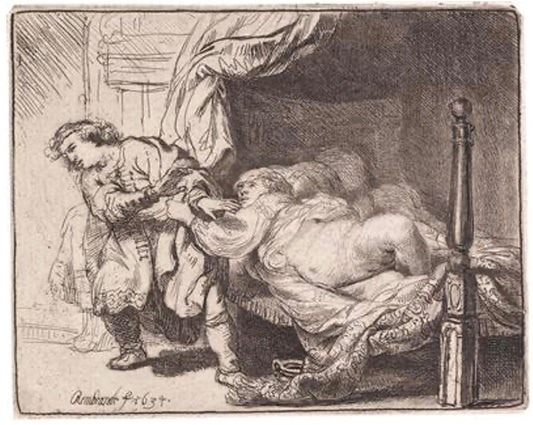 レンブラント・ファン・レイン「ヨゼフとポテイファルの妻」